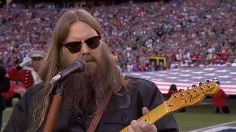Chris stapleton super bowl - Chris Stapleton performed the national anthem ahead of kickoff at the Super Bowl tonight (February 12). The country superstar sang “The Star-Spangled Banner” and played guitar to Arizona’s ...